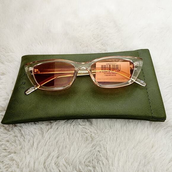 AIRE Titania Sunglasses Champagne Pink Tint Cat Eye NWT Revolve Small Fit main image 7